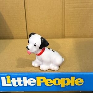 Fisher-Price Little People White and Black DalmatianDog Figure